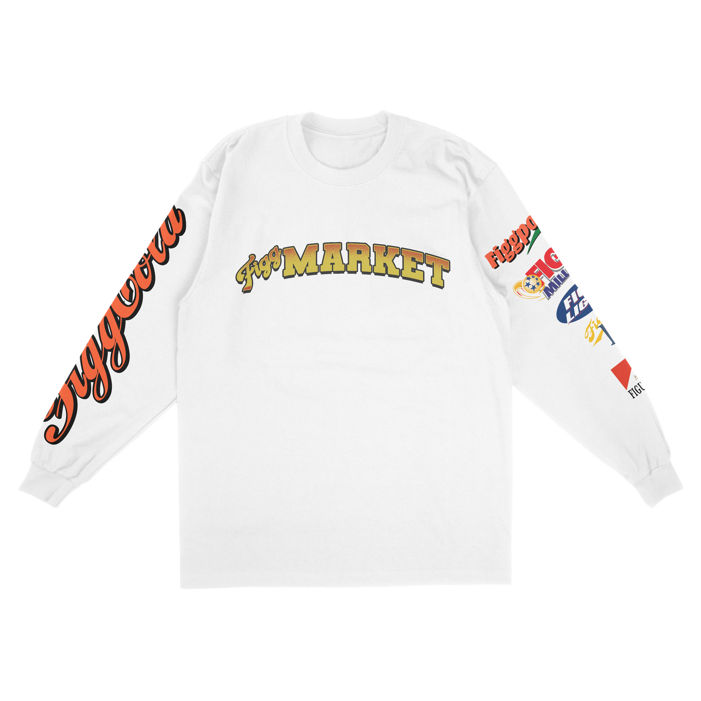 FIGGMARKET LOGO LONGSLEEVE TEE - WHITE